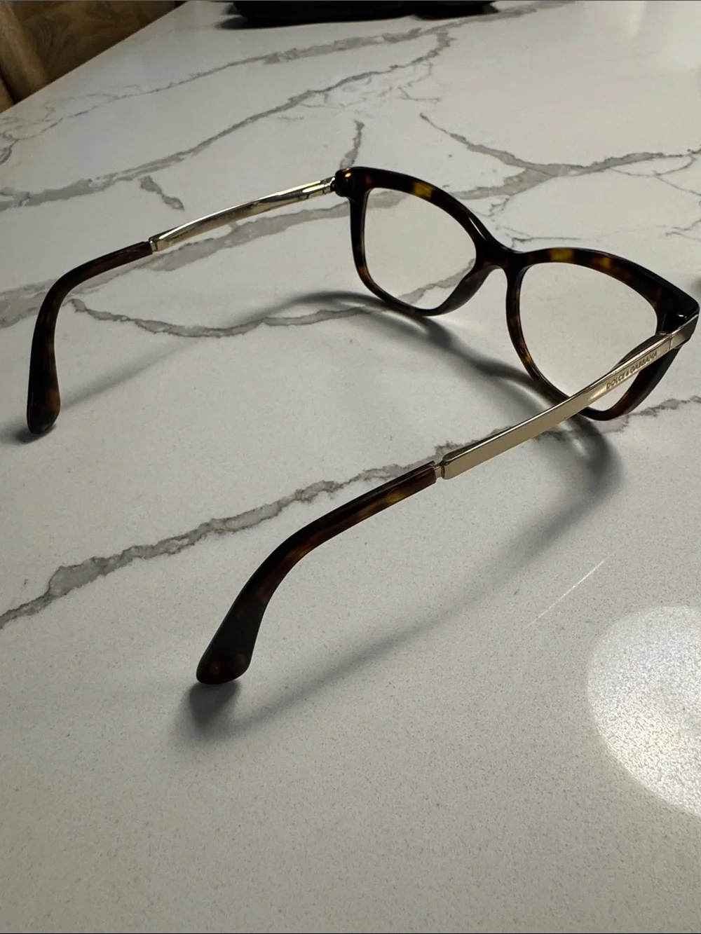 Dolce & Gabbana Brown Tortoise Cat Eye Glasses- prescription lenses with MK case - Picture 8 of 9